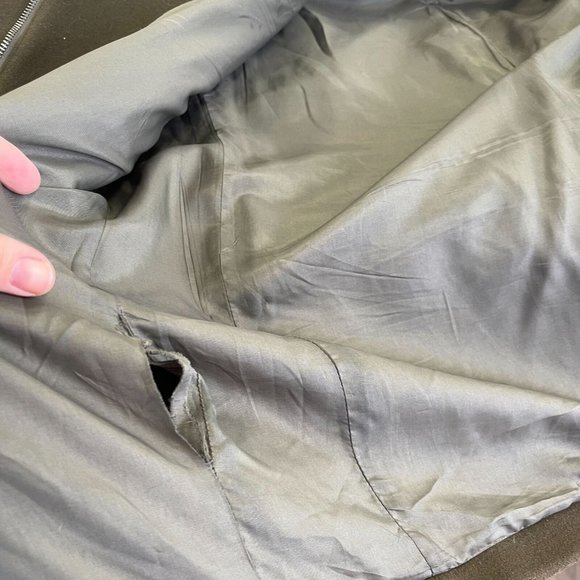 Madewell Womens Size 10 City Grid Wool Peacoat Brown Black Colorblock Winter - Picture 12 of 12